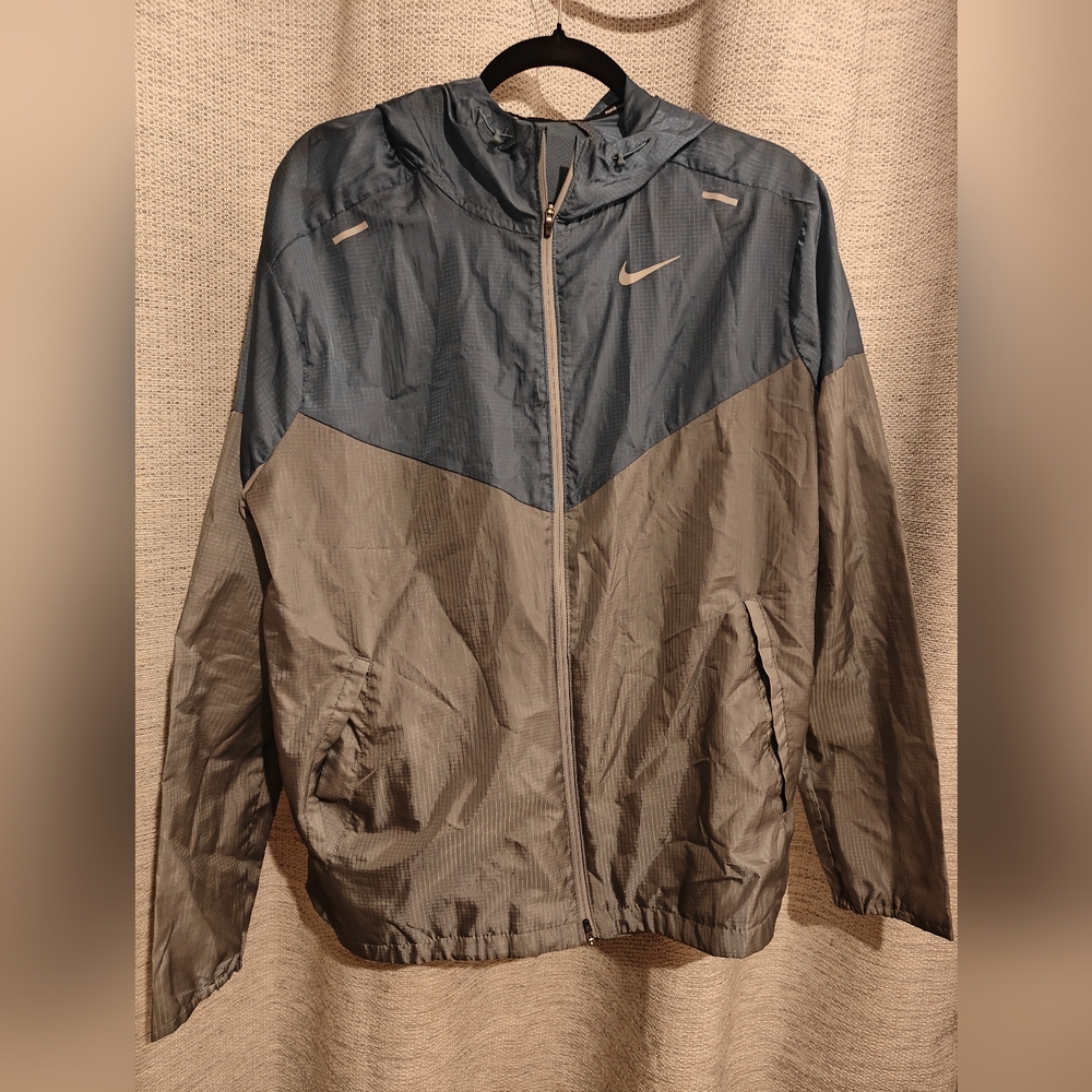 Nike Windrunner Zip Up Blue And‎ Grey